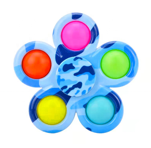 Đầy Màu sắc ngón tay Spinner thần tài đồ chơi chống căng thẳng cứu trợ lo lắng đơn giản lúm đồng tiền đẩy bong bóng cảm giác cho trẻ em người lớn - Product Image 2
