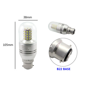 85-260VAC 10-30VDC 7W หลอดไฟ LED 24V กันน้ำใช้นำทางทะเลไฟ P28S LED