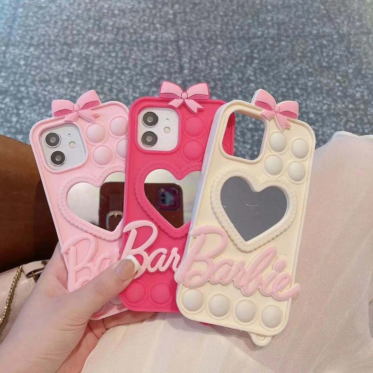 Antiman Fun love mirror Silicone cute phone cases for Iphone 12 13 phone shell silicone 14 pro Max mobile phone accessory