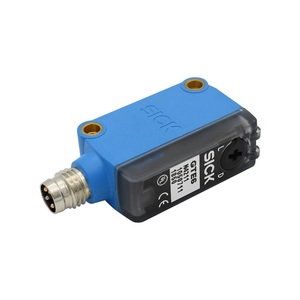Sensores fotoeléctricos en miniatura de luz roja visible para detectar objetos transparentes, rango de sensor de 5 m, Sick, 1 unidad