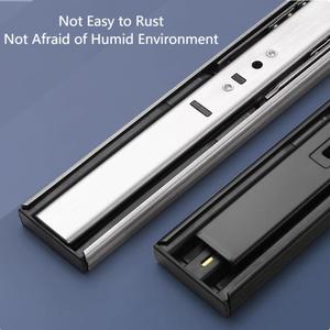 304 मोटी स्टेनलेस स्टील ड्रॉअर रेलों को नम करते हुए तीन-सेक्शन वार्डरोब विस्तारित औद्योगिक रेल तीन-सेक्शन रेल - Product Image 5