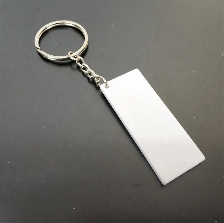 Rechteck Großhandel Neues Material MDF Schlüssel bund Schlüssel halter Blank Sublimation Schlüssel bund