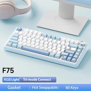 AULA F75 BT Wireless RGB Customized 75% Layout Gaming Mechanical <strong>Keyboard</strong> USB Gasket Mounted PBT Keycaps Side-engraving Desktop - Product Image 3