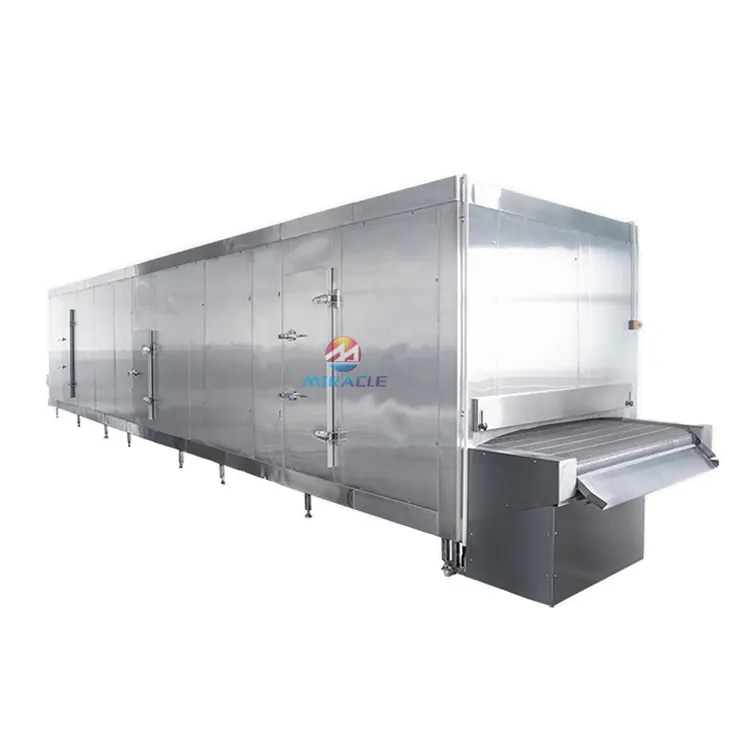 Máquina congelador industrial grande, uso de fábrica, máquina de congelación rápida de alta eficiencia, congelador de túnel, a la venta