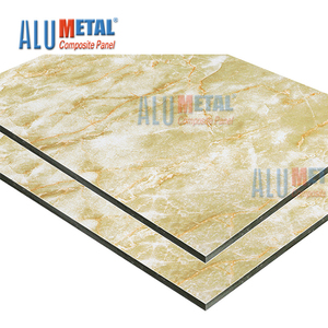 Thiết kế hiện đại Faux đá cẩm thạch Granite đá ACP nhôm Composite Panel 4 mét dày A2 Lớp Chống Cháy cho căn hộ tấm Tường - Product Image 4