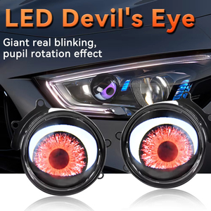 新型自動車部品ダイナミックデーモンアイ大型ヘッドライトLEDレンズ改造イーグルアイライト3インチ12V改造ユニバーサル - Product Image 2