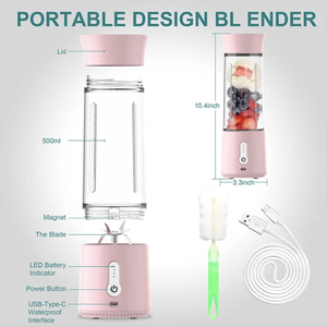 Taşınabilir şarj edilebilir meyve ve sebze sıkacağı mikser Blender seyahat ve ev kullanımı için hızlı ve kolay suyu yapma - Product Image 6
