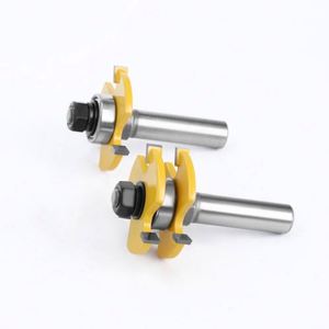 Wood Working Tools Tongue and Groove Router Bit Set <strong>1</strong>/2&quot; X <strong>1</strong>/<strong>4</strong>&quot; Shank Woodworking <strong>Cutter</strong> Tenon <strong>Cutter</strong> for Woodworking Tools - Product Image 2