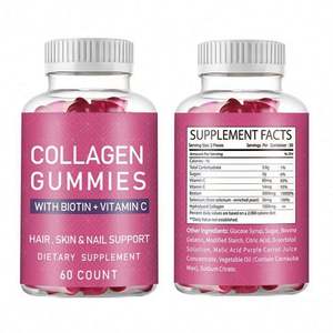 Kollajen peptid dolgulu Gummies ekstra güç Protein tip I,II,III,V,X bağışıklık sindirim cilt saç Nai için biyotin vitamini ile - Product Image 2