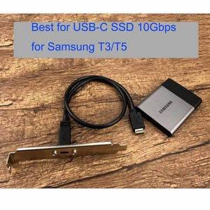 USB 3.1タイプEPCI-EフロントパネルヘッダーからタイプCメスGen2延長ケーブル、プロファイルブラケットパネルマウントネジ50cm