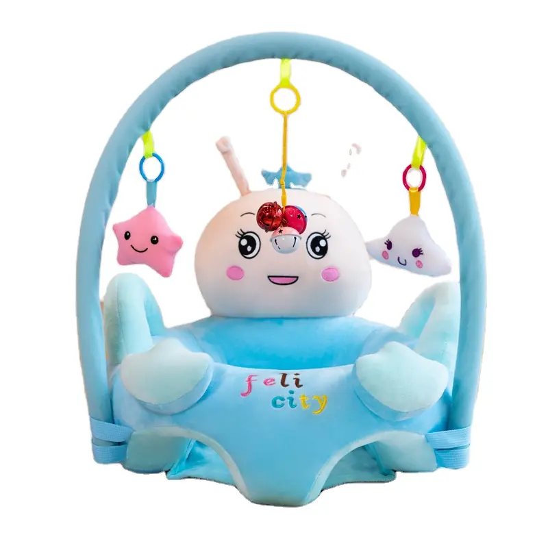 Colorido Custom Made Plush Baby Feed Sofá com brinquedo Stuffed Baby Gift Aprender Assento Suporte Criança Sofá Baby Sentado Cadeira Sofá