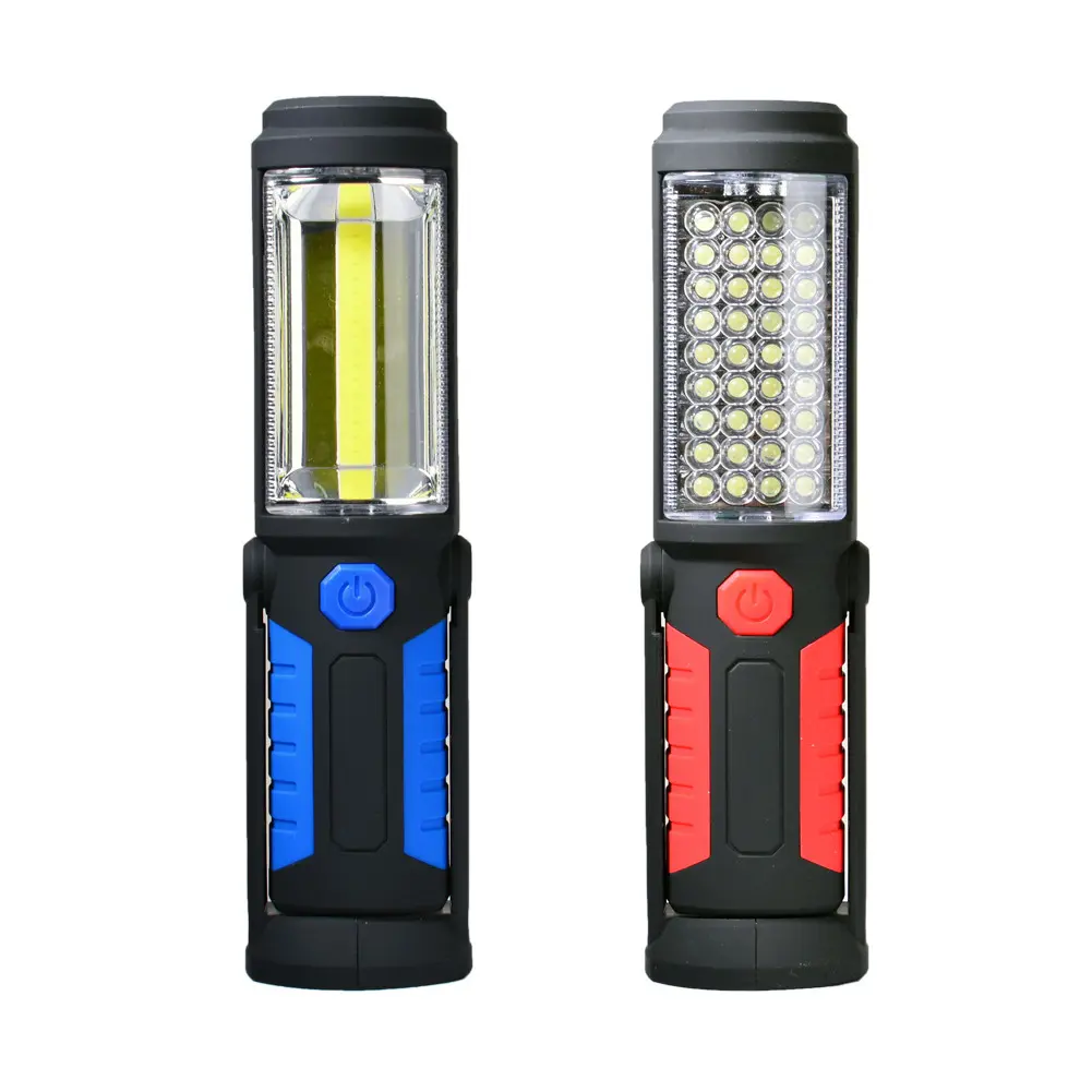 Lampe de travail Rechargeable Portable LED multi-usage avec crochet de suspension lampe de poche magnétique étanche pour réparation de voiture pannes d'urgence