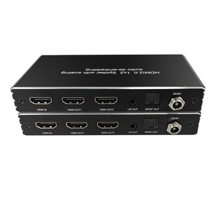 HDMI 2.0 4K @ 60HZ分路器1进2出8位4:4:4 HDR SPDIF光学音频缩放器输出 - Product Image 3