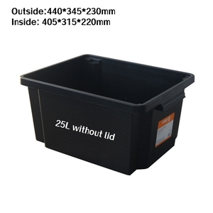 プラスチック製収納容器重厚ブラックラッチ付き蓋付き - Product Image 3