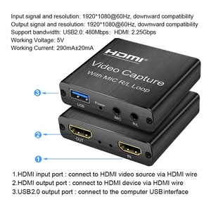 Xput视频捕捉HDMI到USB 2.0视频采集卡1080P录音机，带音频循环输出用于直播计算机 - Product Image 5
