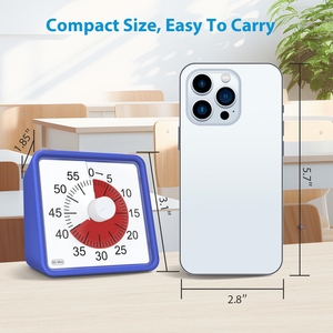 Công cụ quản lý pin bao gồm lớp học màu Xanh 60 phút đồng hồ đếm ngược hẹn giờ trực quan cho trẻ mới biết đi, Tự kỷ, ADHD hoặc người lớn - Product Image 3