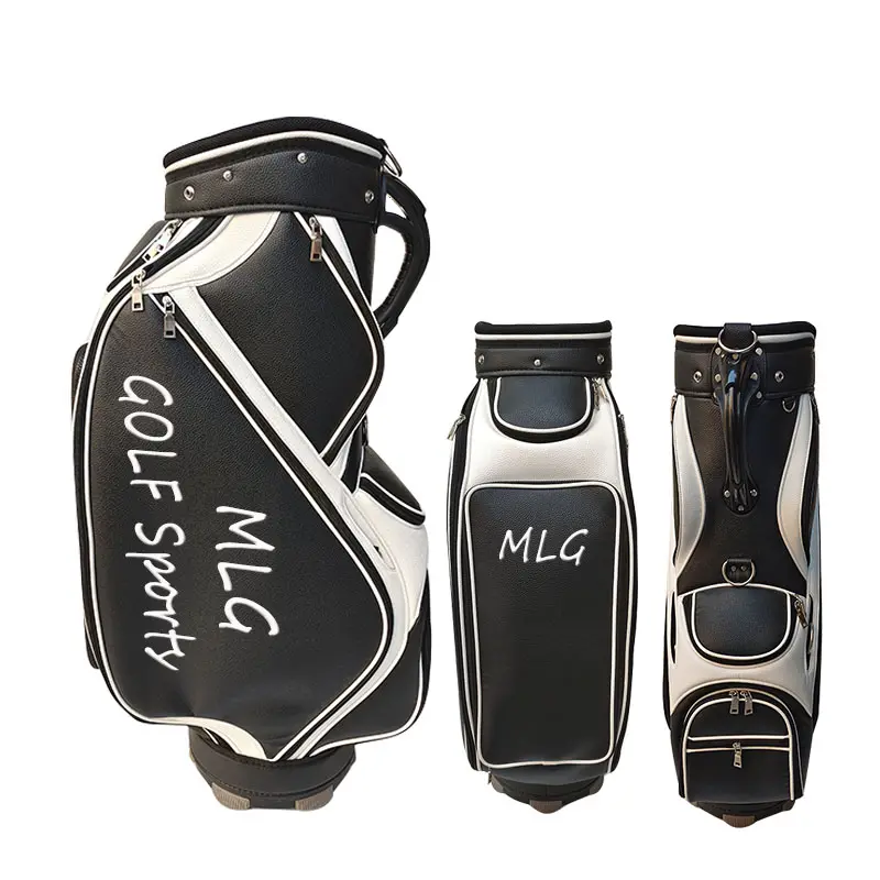 Golf Tour Bag Aangepaste Logo Waterdichte Pu Lederen Golf Personeel Tas Hoge Kwaliteit Hot Verkoop Golftas