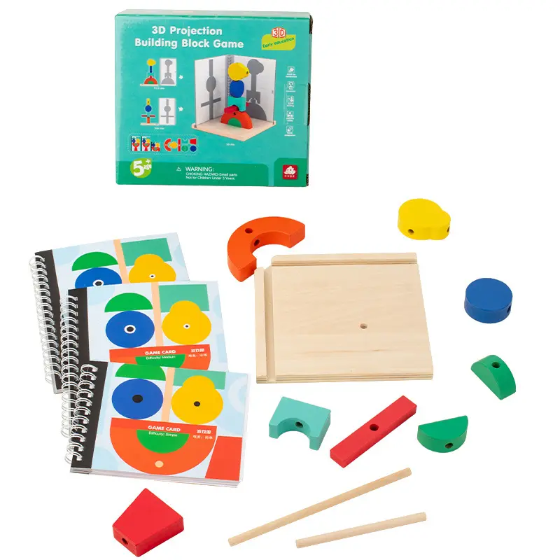 Çocuklar 3D projeksiyon alanı ve mantıksal düşünme eğitim yardımları yapı taşları erken eğitim matematik bulmaca oyuncaklar