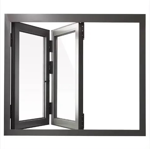 Fábrica precio al por mayor Vertical Acordeón Ventanas y puertas de vidrio corredizas Thermal Break Aluminio Bi Ventana plegable