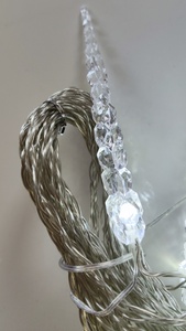 10M24L Low Voltage LED Ice Pick Light 8 <strong>Function</strong> Light <strong>String</strong> 16cm Stalactite Pendant Decorative Light <strong>String</strong> - Product Image 6