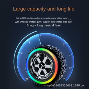 G2389 Cyber Bánh Xe Mô Hình Xe Loa TWS Xách Tay Mini Loa RGB Loa 5W Âm Thanh Loa Siêu Trầm Di Động Cho Ngoài Trời - Product Image 4