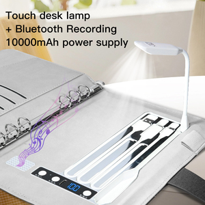Juego de regalos corporativos, cuaderno de negocios, cuaderno de huellas dactilares, bolígrafo con logotipo personalizado, Banco de energía inalámbrico, lámpara de mesa, grabación Bluetooth - Product Image 2