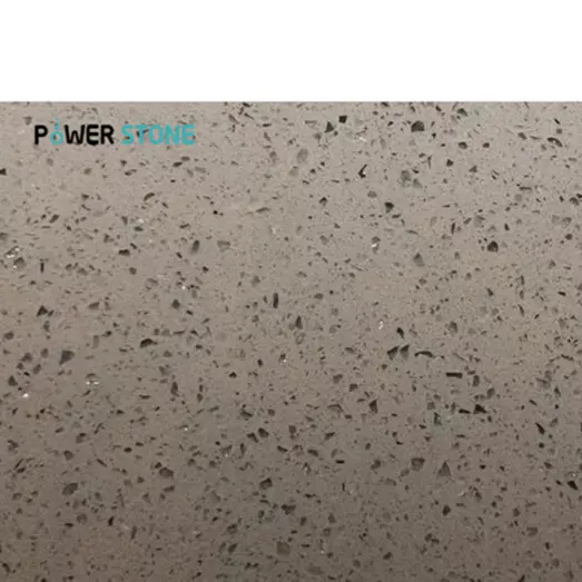 Surface de polissage en pierre de marbre artificiel gris cristal POWER STON pour la décoration de carreaux de sol et de comptoirs PMM008-3 à des prix bon marché