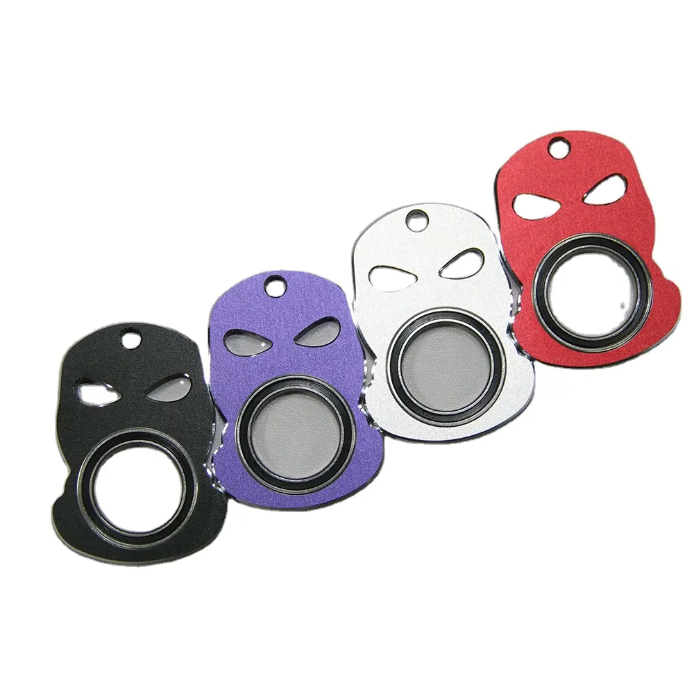 Criativo Finger Rings Spinners Keychain Ansiedade Stress Relief Flipping Toy Revolve Cool Keyring Aliviar o Tédio Presente para Adulto