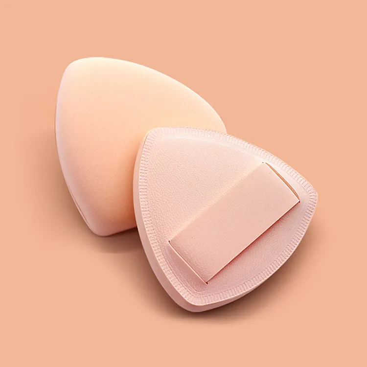 Spons berbentuk kering dan basah kualitas tinggi bantal udara Puff segitiga permen katun Puff bubuk untuk Makeup Label pribadi