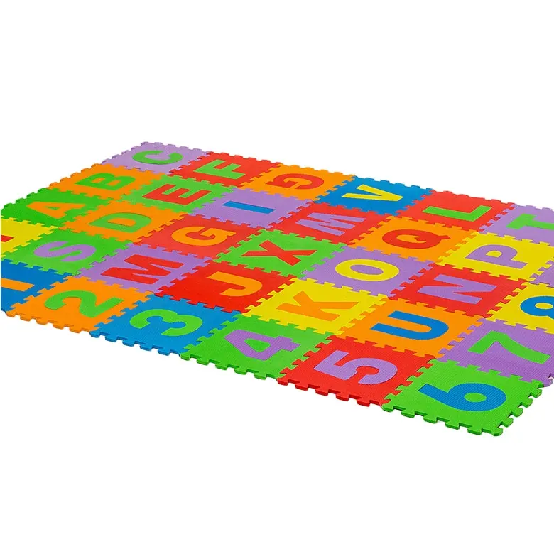 36 adet paketi yumuşak mektup numarası EVA köpük ABC alfabe oyun matı bulmaca çocuk köpük halı zemin Playmat