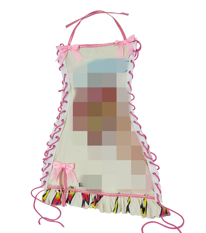 light pink bows&white dress
