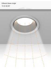 Geniş ışın açısı 100 derece SMD LED aşağı ışık 60W LED aşağı ışık gömme monte - Product Image 3