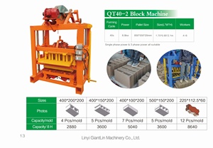QT40-2 ידני qtj4-40 משטחים רטט בלוק מכונת מחירים של מכונת דפוס בלוק בגאנה
