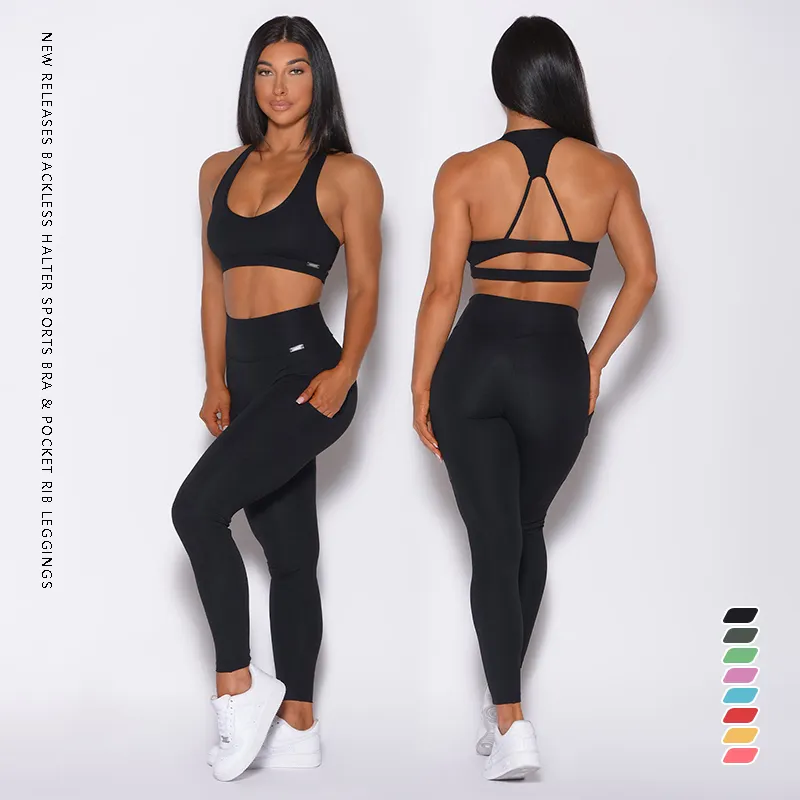 Benutzer definierte Conjunto Deportivo Mujer Roupa De Academia Feminina Kit Fitness Fitness Ensembles Active wear Legging Set für Frauen 2022