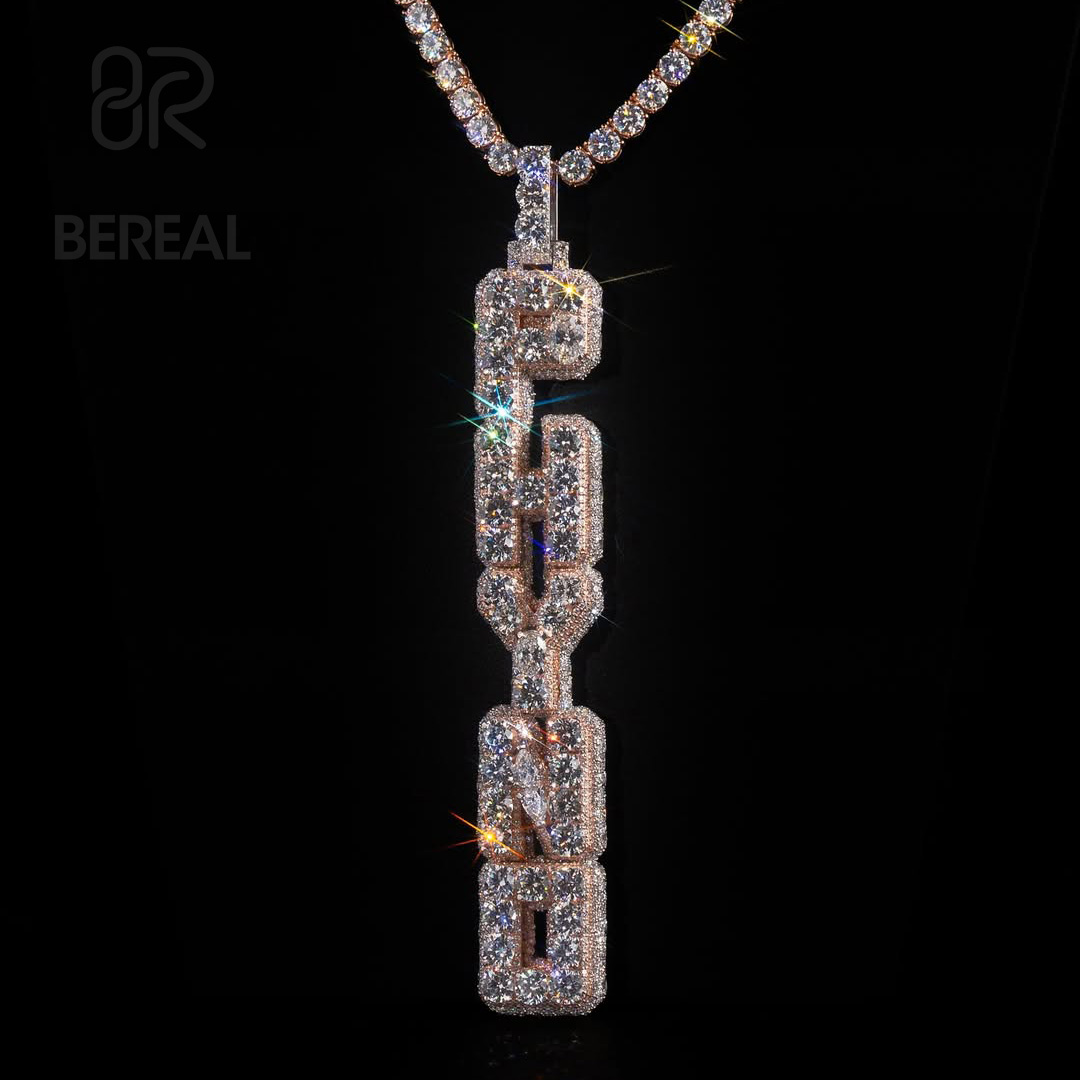 Moissanite 3 pouces + Argent S925