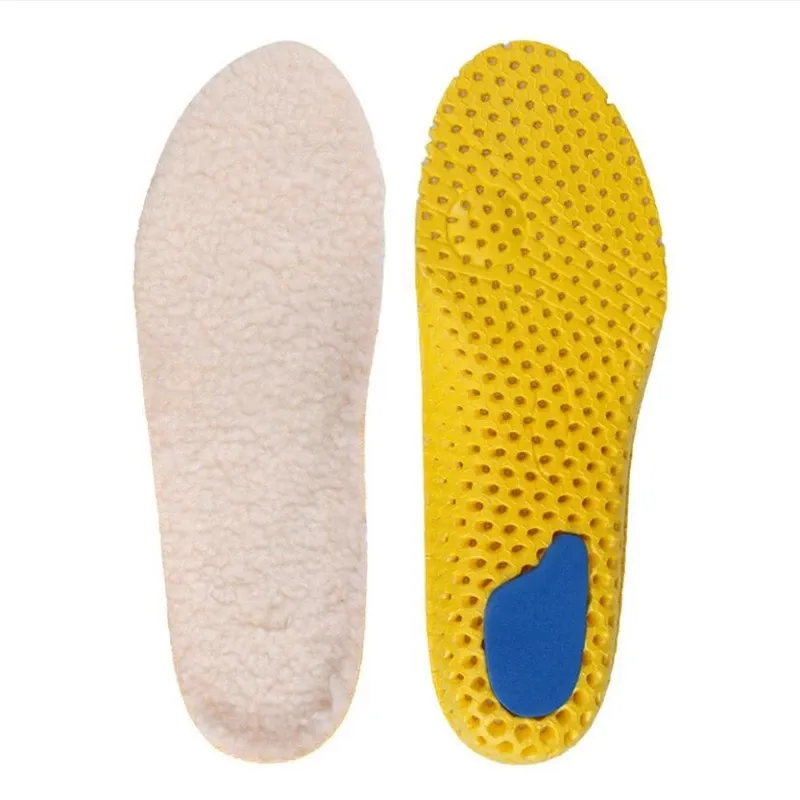 Hot Selling Unisex Insole Heated Cashmere Thermal Insoles Thicken Soft Breathable Winter Sport Shoe Pad warm footwear