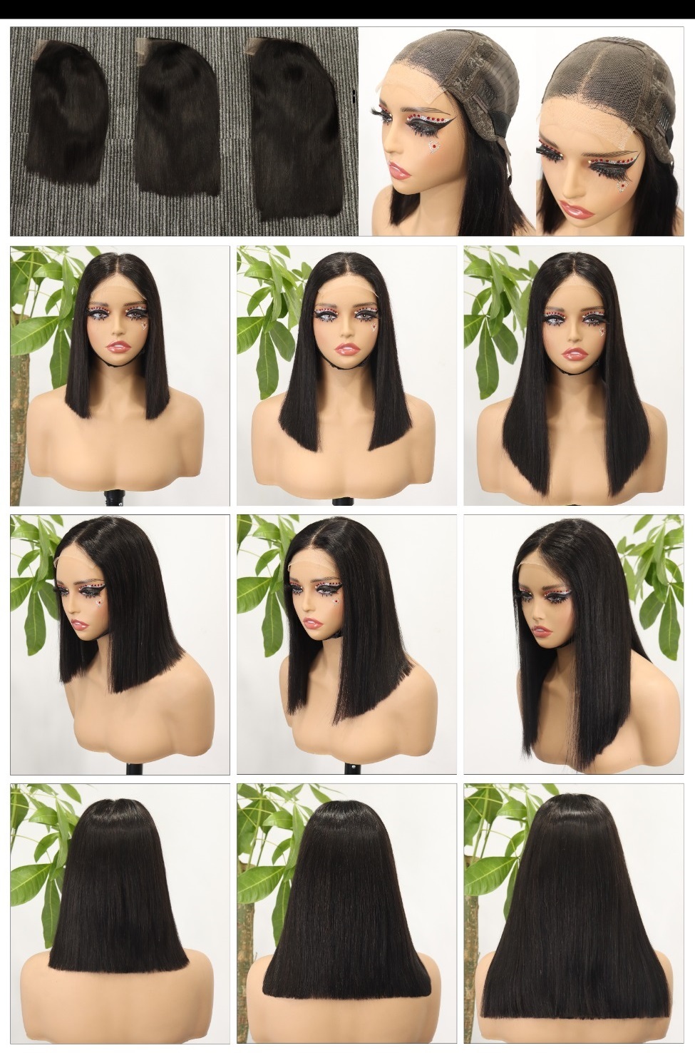 double drawn bob wig