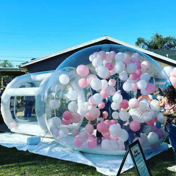 Maison gonflable transparente, tente à bulles, dôme étanche pour l'extérieur, cabine de camping, maison à bulles en PVC de qualité commerciale avec souffleur et pompe
