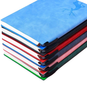 Bloc de notas de cuero de imitación creativo de tapa blanda con logotipo, cuaderno de cuero de imitación creativo ecológico, libro de cuero A4 - Product Image 2