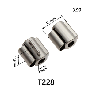 Tapón de cordón redondo elástico de 6mm con cordón de Metal, bloqueo de tope de cuerda, técnica de chapado, bloqueo de extremo de tapón de cuerda indefinido - Product Image 4