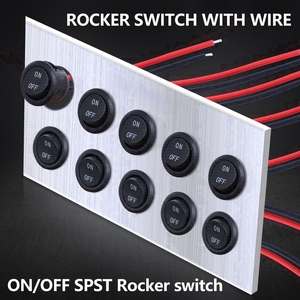 12V Rocker anahtarı 2 Pin AC 6A/250V 10A/125V SPST 2 pozisyon açma/kapama geçiş anahtarı, araba tekne RV için deniz KCD1 Rocker anahtarı T85 - Product Image 6