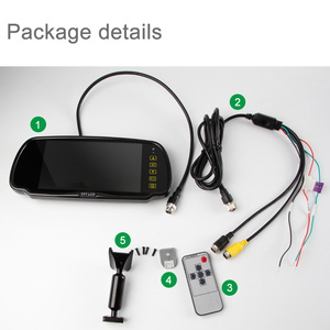 12V Digital AHD <strong>Display</strong> 7 Inches Back View Mirror Split Screen - Product Image 6