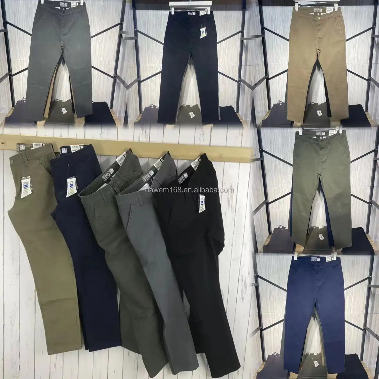 2024 Venta caliente de alta calidad de los últimos pantalones de sarga casuales pantalones de golf elásticos de ajuste clásico imprescindibles para hombres al por mayor