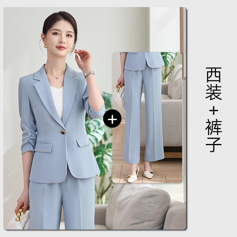 Light blue suit pants