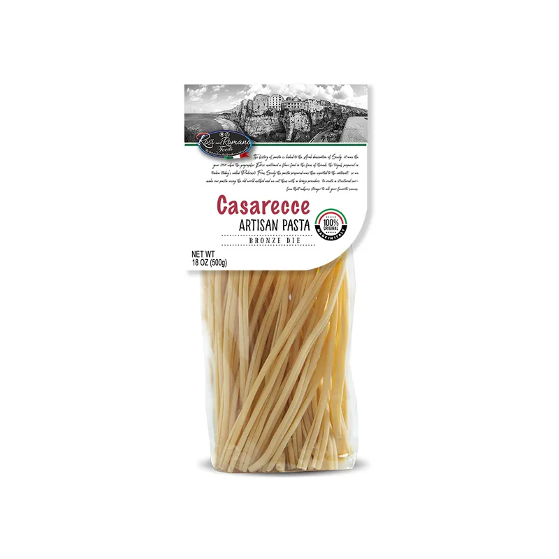 100% Made In Italy Export Pasta di grano duro biologico Spaghetti sacchetto di imballaggio formato 500G per ristoranti vegetariani