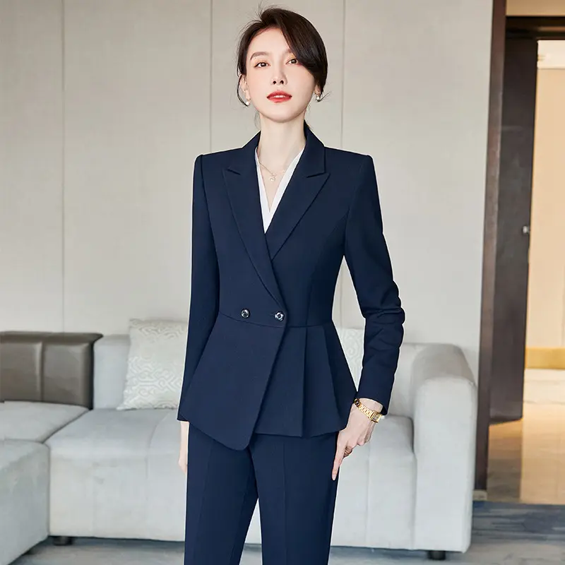 Bộ Áo Blazer Dáng Ôm Tùy Chỉnh 2022 Dành Cho Nữ Trajes De Vestir Para Mujer Bộ Vest Công Sở Áo Khoác