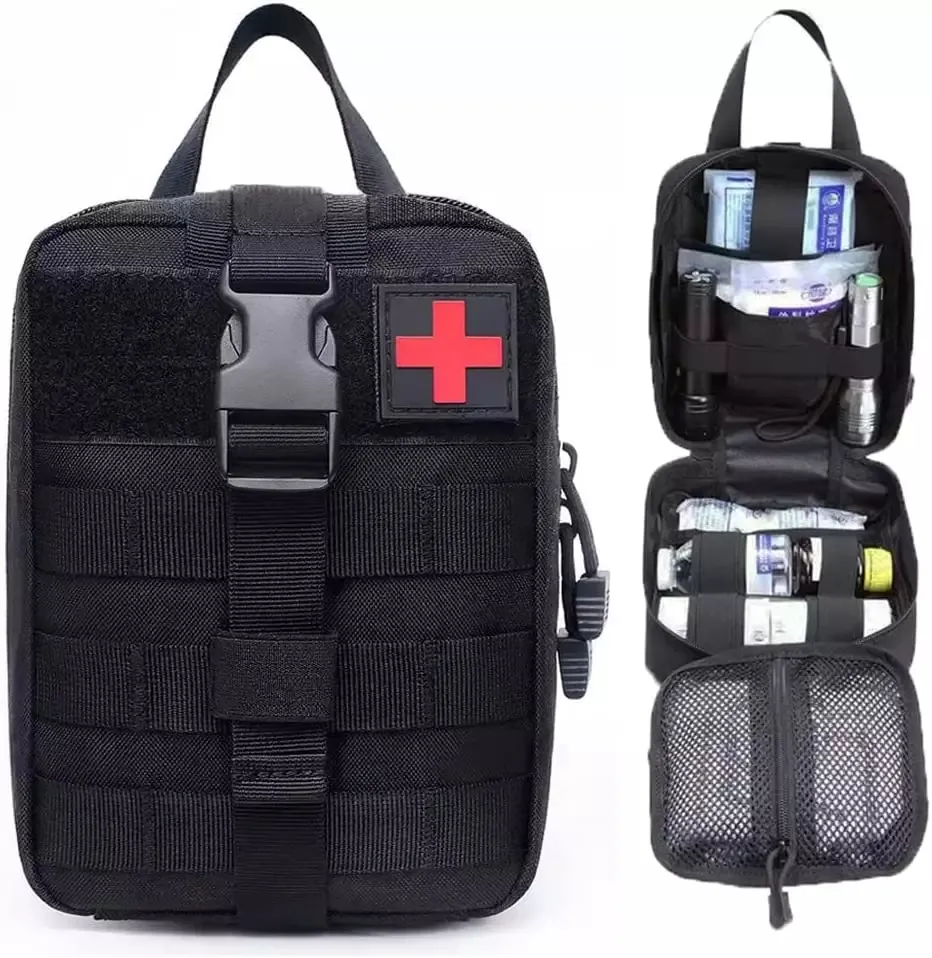 Bolsa de emergencia táctica para médicos, Kit de primeros auxilios, bolsa médica impermeable para exteriores