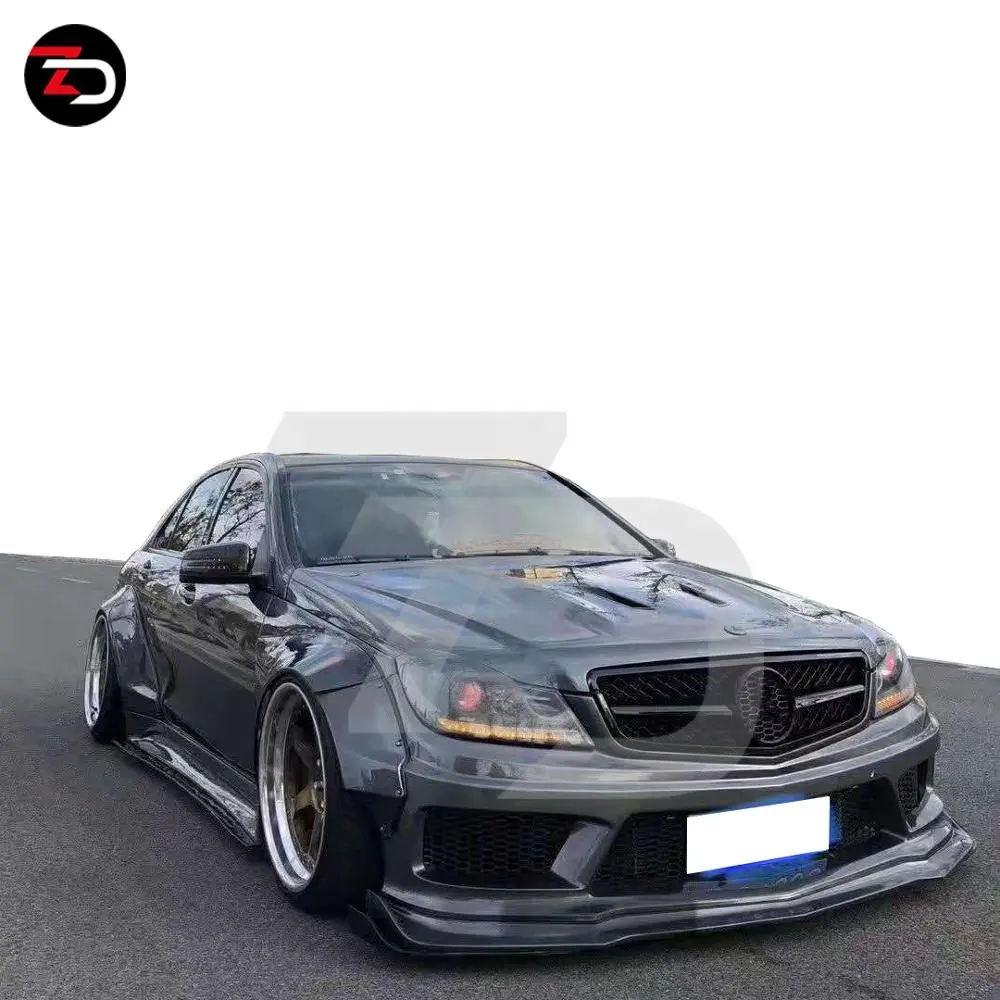 メルセデスベンツCクラスW204C63 C200 C300用RBワイドスタイルボディキット用メルセデスダックテール2008-2014高FRP 1セットスタンドカートンボックス99%