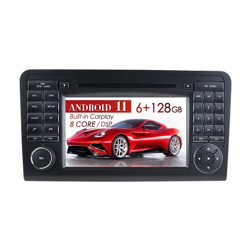 Navigazione di GPS del lettore DVD dell'automobile di androide 11.0 PX5/PX6 per il lettore multimediale Stereo radiofonico automatico dell'unità principale della classe W164 di mercedes-benz ML