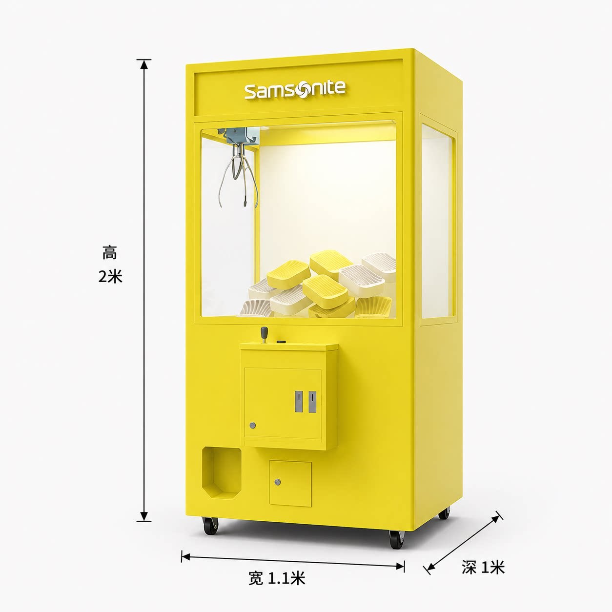 Fully transparent giant oversized claw machine